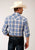 Roper Mens Periwinkle/Cream Cotton Blend 55/45 L/S Plaid Shirt