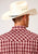 Roper Mens Red/Cream Cotton Blend 55/45 Plaid L/S Shirt