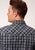 Roper Mens Grey/Black Cotton Blend 55/45 Plaid L/S Shirt