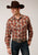 Roper Mens Rust/Cream Cotton Blend Plaid L/S 55/45 Shirt
