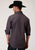 Roper Mens Grey Cotton Blend Slubby Tonal L/S Slubby Tone Shirt