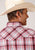 Roper Mens Red/White Cotton Blend Plaid L/S Tall Shirt