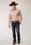 Roper Mens Beige/Rust Cotton Blend Vintage Floral L/S Tall Shirt