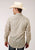 Roper Mens Cream/Brown Cotton Blend Wallpaper L/S Tall Shirt