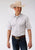 Roper Mens Grey/White Cotton Blend Striped S/S Shirt