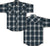 Roper Mens Navy/Light Blue Cotton Blend Large Scale S/S Plaid Shirt