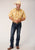 Roper Mens Yellow/Tangerine Cotton Blend Plaid S/S Shirt