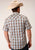 Roper Mens Brown/Blue Cotton Blend Plaid S/S Shirt