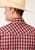 Roper Mens Red/Cream Cotton Blend Small Scale S/S 55/45 Shirt