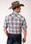 Roper Mens Turquoise/Red Cotton Blend 55/45 Plaid S/S Shirt