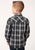 Roper Boys Kids Black/White Cotton Blend Plaid L/S 55/45 Shirt