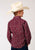Roper Boys Brick Red Cotton Blend Wallpaper Stripe L/S Shirt