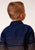 Roper Boys Kids Navy/Khaki Cotton Blend Border Stripe L/S Shirt