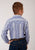 Roper Boys Blue/White Cotton Blend Wide Stripe L/S Shirt