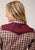 Roper Womens Wine/Cream Cotton Blend Small Scale L/S Plaid Shirt
