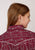 Roper Girls Brick/Cream Cotton Blend Wallpaper L/S Shirt