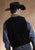 Roper Mens Black Silky Cow Suede Leather Basic Snap L/S Western Vest