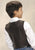 Roper Boys Brown Lamb Nappa Leather Solid Snap Button Classic Western Vest