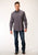 Roper Mens Charcoal 100% Cotton Solid Poplin L/S Shirt