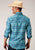 Roper Mens Blue 100% Cotton Horizon Aztec L/S West Shirt