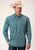 Roper Mens Turquoise 100% Cotton Upstream Paisley L/S Shirt