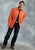 Roper Mens Orange 100% Cotton L/S 2 Pocket Western Shirt