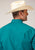 Roper Mens Turquoise Cotton Blend Poplin Stretch L/S Shirt