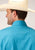 Roper Mens Turquoise Cotton Blend Amarillo L/S Poplin Shirt