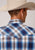 Roper Mens Blue 100% Cotton Royal Plaid L/S Shirt
