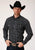 Roper Mens Black 100% Cotton Classic Foulard BD L/S Amarillo Shirt