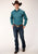 Roper Mens Blue 100% Cotton Agave Paisley BD L/S Btn Shirt