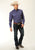 Roper Mens Purple 100% Cotton Amethyst Foulard L/S Btn Shirt