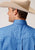 Roper Mens Blue 100% Cotton Cottage Foulard BD L/S Btn Shirt