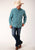 Roper Mens Turquoise 100% Cotton Upstream Paisley BD L/S Btn Shirt