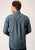 Roper Mens Grey 100% Cotton Cottage Foulard BD L/S Btn Shirt