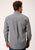 Roper Mens Grey 100% Cotton Silver Foulard BD L/S Btn Shirt