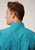 Roper Mens Turquoise 100% Cotton Foulard BD L/S Button Shirt