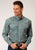 Roper Mens Turquoise 100% Cotton Saddle Paisley BD L/S Button Shirt