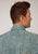Roper Mens Turquoise 100% Cotton Saddle Paisley BD L/S Button Shirt