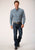 Roper Mens Blue 100% Cotton Amarillo Paisley BD L/S 1 Pkt Shirt