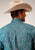 Roper Mens Turquoise 100% Cotton Upstream Paisley BD L/S 1 Pkt Shirt