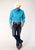 Roper Mens Turquoise Cotton Blend Stretch Poplin BD L/S Btn Shirt