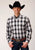 Roper Mens Black 100% Cotton Hills Plaid BD L/S Button Shirt