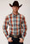 Roper Mens Brown 100% Cotton Canyon Plaid BD L/S Button Shirt