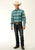 Roper Mens Spring Green 100% Cotton Plaid L/S Btn Shirt