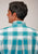 Roper Mens Turquoise 100% Cotton Sand Ombre BD L/S Button Shirt