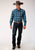 Roper Mens Blue 100% Cotton Shadow Plaid L/S Btn Shirt