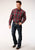Roper Mens Red 100% Cotton Saddle Plaid BD L/S Button Shirt