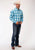 Roper Mens Blue 100% Cotton Mesa Plaid BD L/S Btn Shirt