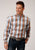 Roper Mens Grey 100% Cotton Dusk Ombre BD L/S Tall Shirt